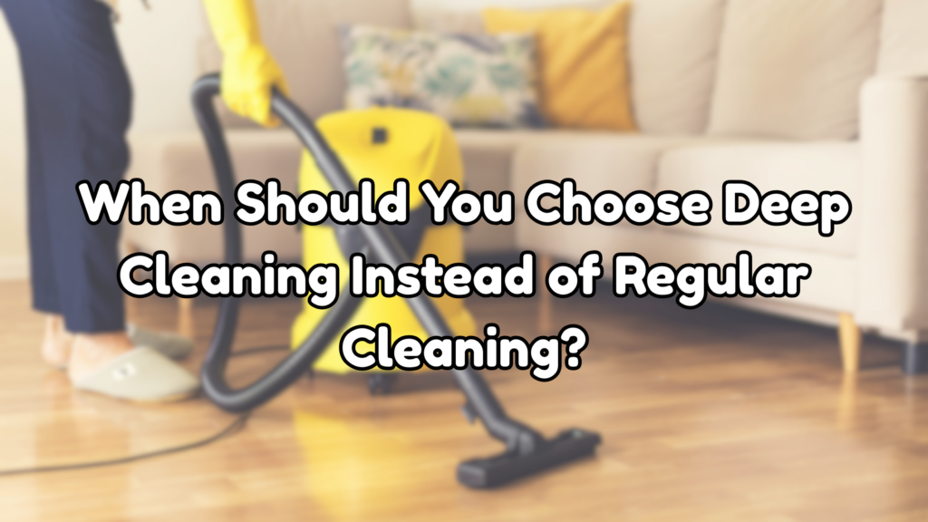 When Should You Choose Deep Cleaning Instead of Regular Cleaning?